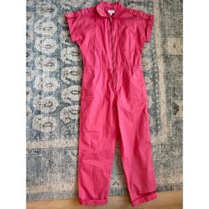 Pistola Jordan Zip-Front Jumpsuit Pink Small Pristine Condition